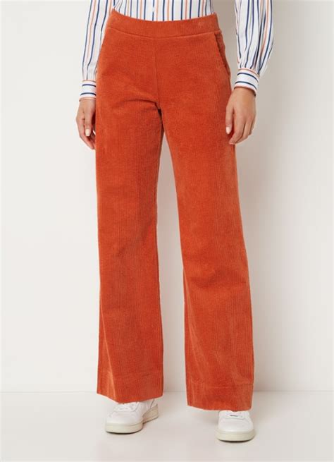 oranje flared broeken voor dames nieuwe collectie de bijenkorfbe