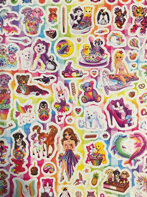 lisa frank stickers   sheets etsy   lisa frank stickers