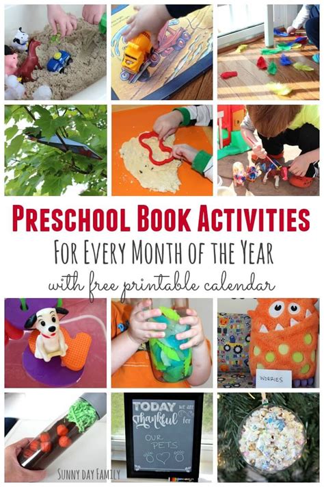 book inspired activities  preschoolers   month   year