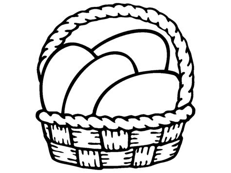 basket  easter eggs coloring page coloring pages
