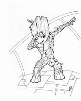 Groot Dab Pages Coloring Categories sketch template