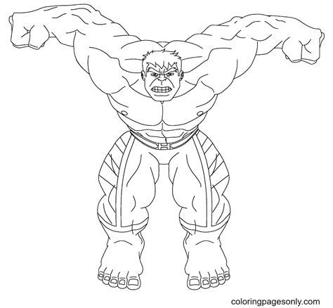 hulk coloring page  printable coloring pages