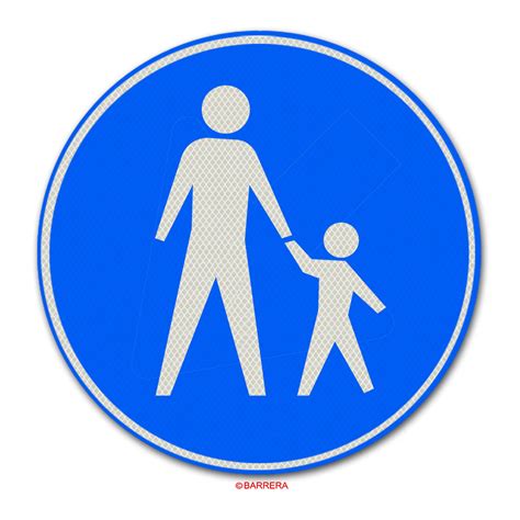 voetpad verkeersbord toegankelijk voor voetgangers