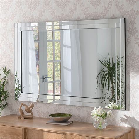 modern bevelled wall mirror bevelled wall mirror