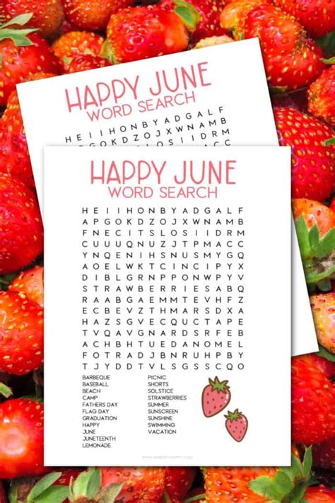 june word search   happy