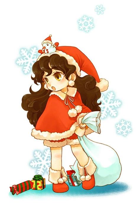christmas chibi cute anime girl arte pinterest chibi