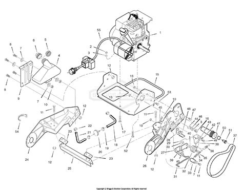 snapper     hp single stage snow thrower parts diagram  engine  frame group
