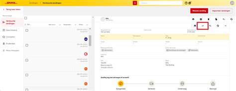 handleiding  dhl portal