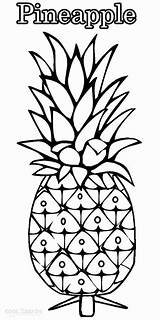 Pineapple Coloring Cute Outline Pages Visit Getdrawings Drawing sketch template