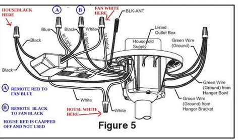 red wire hunter ceiling fan wiring diagram  remote contr