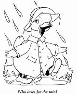 Coloring Duck Pages Ducks Rain Easter Baby Sheets Puddle Funny Activity Preschool Umbrellas Animals Clipart Kids Goes School Popular Cute sketch template
