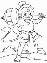 Hanuman sketch template