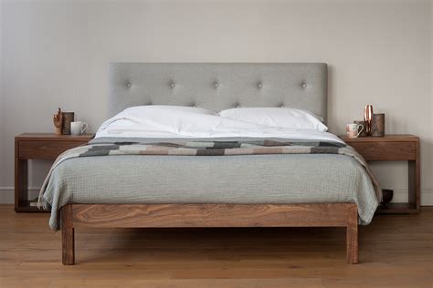 arran pure wool covered headboard bed natural bed company