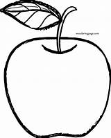 Coloring Apple Draw Wecoloringpage sketch template