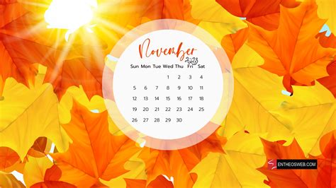 november calendar desktop wallpaper entheosweb