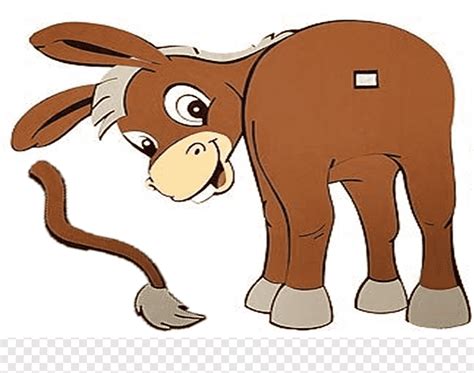 brown donkey illustration pin  tail   donkey horse drawing
