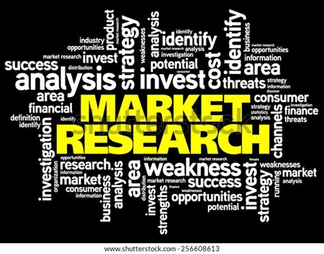 Market Research Word Cloud Business Concept Stock Vector