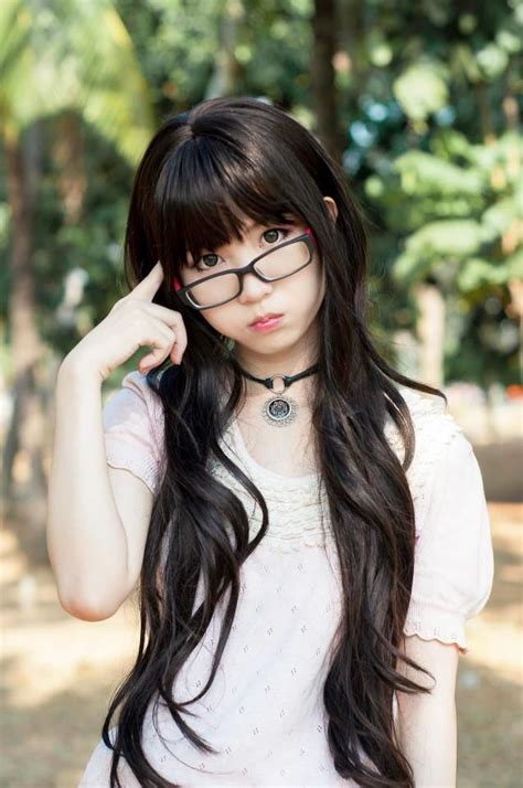 nerdy eyeglasses glasses fashion eye wear asian hair long hair with bangs hair styles