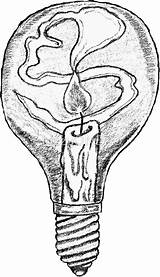 Lightbulb Drawing Candle Getdrawings Inside sketch template
