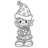Clown Coloring Cute Pages Funny Face Printable Drawings Balloons Ones Little Designlooter sketch template
