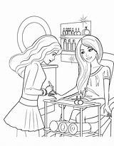 Coloring Barbie Pages Friends Printable Inspiration Getcolorings Color Her sketch template