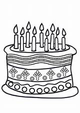 Cake Coloring Tort Kolorowanka Urodzinowy Kolorowanki Malvorlagen Getcolorings Hello Wydruku Druku Ausmalen sketch template