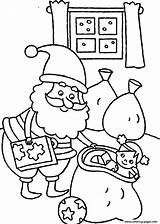 Coloring Claus Santa Christmas Preparing Kids Pages Printable sketch template