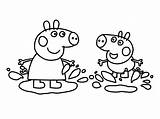 Pig Peppa Coloring Pages Kids Cartoon sketch template