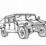 Pages Vehicles Hummer Coloring Drawing Military Army Vehicle Truck Getdrawings Sketch Template sketch template