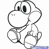 Coloring Yoshi Pages Baby Mario Toad Super Drawing Draw Print Dibujos Printable Egg Color Step Sheets Para Bros Characters Kids sketch template