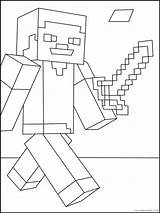 Minecraft Steve Coloring4free 2021 Coloring Games Pages Printable Related sketch template
