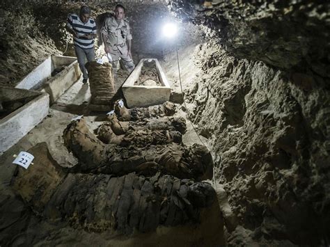 necropolis containing up to 30 mummies found in egypt after laying