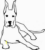 Coloring Pages Danes Great Dog Dogs Clip Simple Drawing Divyajanani sketch template