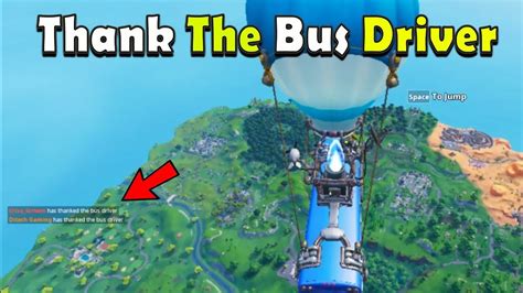 Thank The Bus Driver In Different Matches Fortnite Overtime Challenges