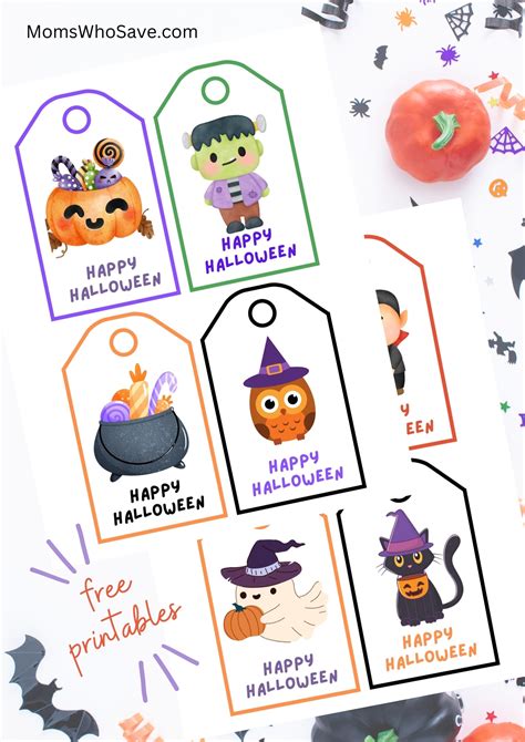 printable halloween tags  treat bags party favors