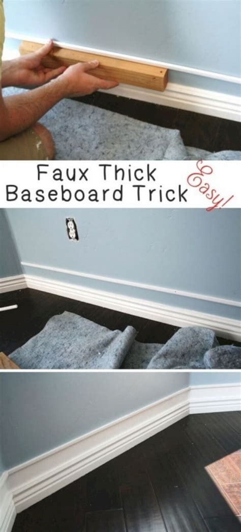easily double   baseboard trim  small