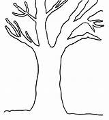 Tree Coloring Template Leaves Pages Trunk Without Bare Clipart Fall Clip Colouring Empty Cliparts Maple Trees Roots Dead Simple Clipground sketch template