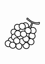 Coloring Grapes sketch template