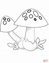 Coloring Pages Agaric Fly Mushrooms Vegetables Printable sketch template