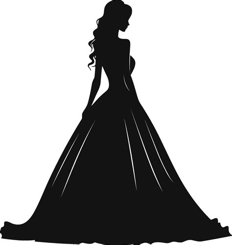 silueta de  hermosa mujer en boda vestir en aislado antecedentes