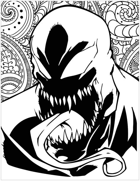 marvel villains venom books adult coloring pages