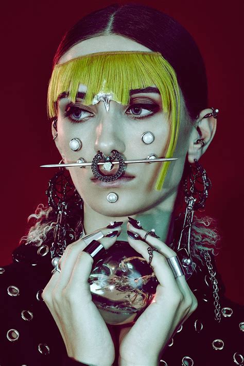 Piercings Tattoos Septum Rings Beauty Trends Editorial With Model Cleo