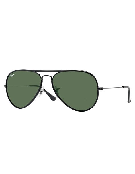 ray ban aviator sunglasses  green green crystal lyst