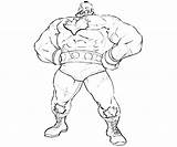 Fighter Street Zangief Action Coloring Pages sketch template