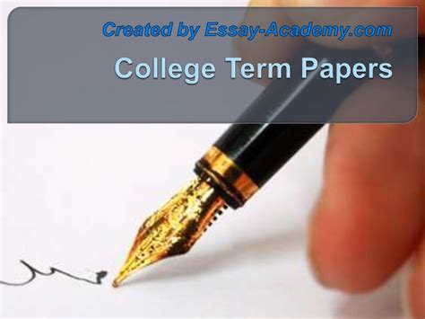college term papers