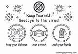 Pandemic Prevention Measures Coronavirus sketch template