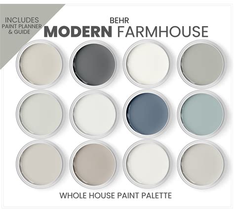 behr modern farmhouse color palette paint colors includes  zealand