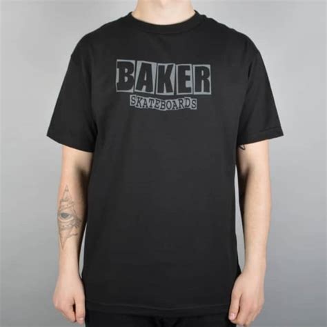 baker skateboards brand logo skate t shirt black black skate