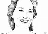 Ebay Drawing Streep Meryl Drawings sketch template