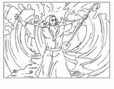 Moses Sea Coloring Red Pages Color Printable Getcolorings Colori Getdrawings sketch template